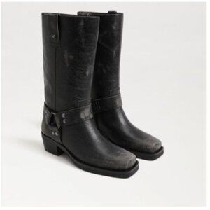 NEW Sam Edelman Nova Western Buckle Boot Womens 9.5 Rustic Rugged Riding Moto